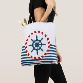 Nautisch ontwerp tote bag (Dichtbij)