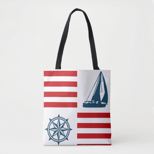Nautisch ontwerp tote bag (Voorkant)