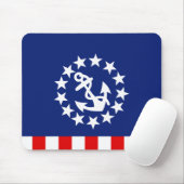 Nautisch ontwerp van Amerikaanse jachtvlag Muismat (Met muis)