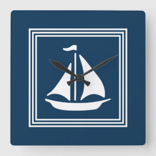 Nautisch ontwerp vierkante klok