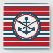 Nautisch ontwerp vierkante klok (Voorkant)