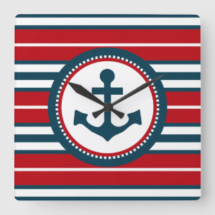 Nautisch ontwerp vierkante klok