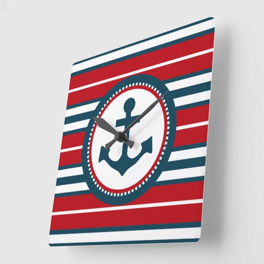 Nautisch ontwerp vierkante klok (Hoek)