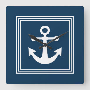 Nautisch ontwerp vierkante klok