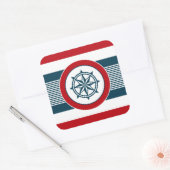 Nautisch ontwerp vierkante sticker (Envelop)