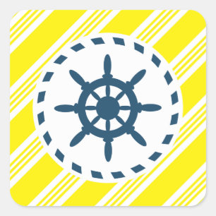 Nautisch ontwerp vierkante sticker