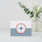 Nautisch ontwerp visitekaartje (Staand voorkant)