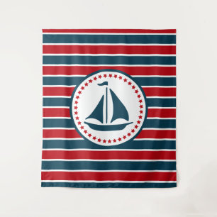 Nautisch ontwerp wandkleed