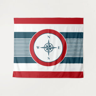 Nautisch ontwerp wandkleed