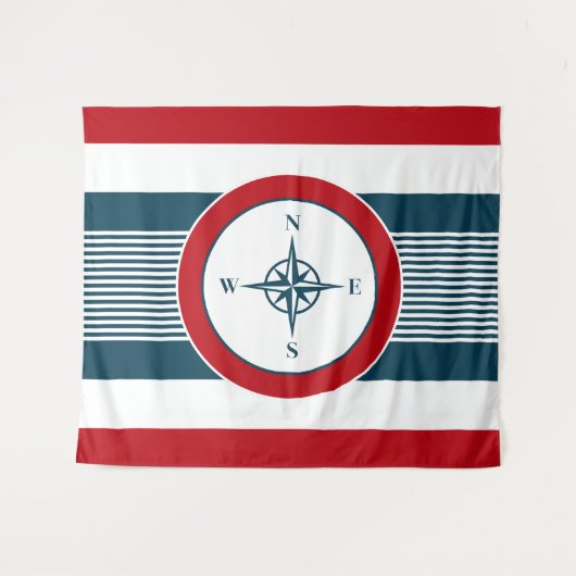 Nautisch ontwerp wandkleed (Voorkant (horizontaal))
