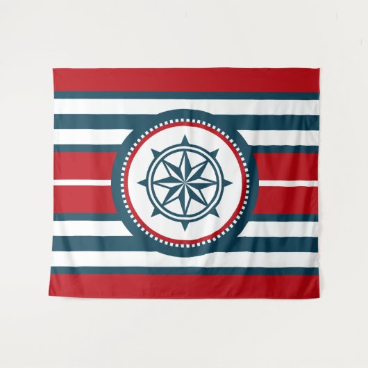 Nautisch ontwerp wandkleed (Voorkant (horizontaal))