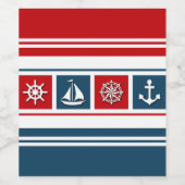 Nautisch ontwerp wijn etiket (Enkel label)