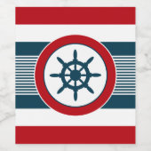 Nautisch ontwerp wijn etiket (Enkel label)