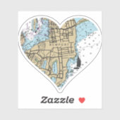 Nautisch overzicht van Newport RI Sticker (Vel)