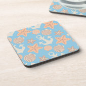 Nautisch pasteel bier onderzetter (Linkerzijde)