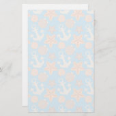 Nautisch pasteel briefpapier (Voorkant / Achterkant)