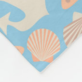 Nautisch pasteel fleece deken (Hoek)