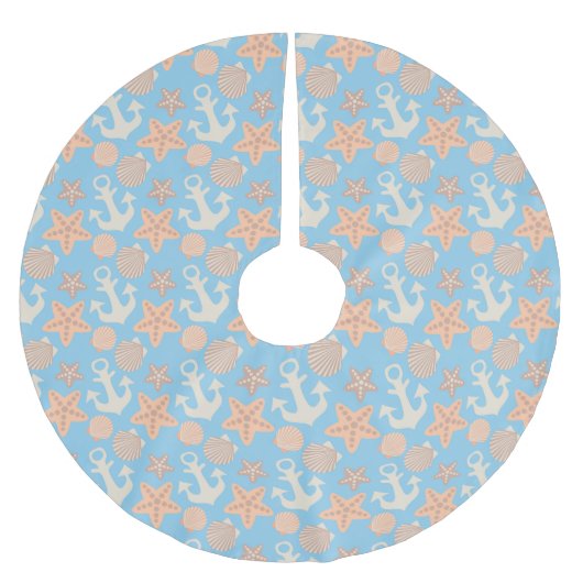 Nautisch pasteel kerstboom rok (Voorkant)