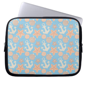 Nautisch pasteel laptop sleeve