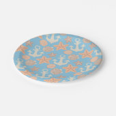 Nautisch pasteel papieren bordje (Gekanteld)