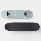 Nautisch pasteel persoonlijk skateboard (Horizontaal)