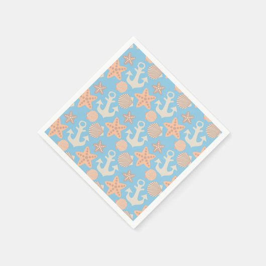 Nautisch pasteel servet (Hoek)