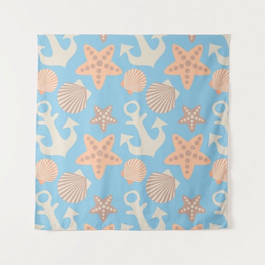 Nautisch pasteel wandkleed (Voorkant (horizontaal))