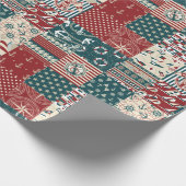 Nautisch patchwork cadeaupapier (Hoek)