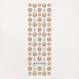 Nautisch Patroon aangepaste naam yoga mat