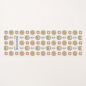 Nautisch Patroon aangepaste naam yoga mat (Voorkant (horizontaal))