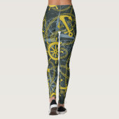 Nautisch  patroon, anker en kaart. leggings (Achterkant)