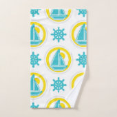 Nautisch patroon bad handdoek (Handdoek)