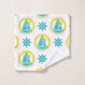 Nautisch patroon bad handdoek (Wasdoekje)