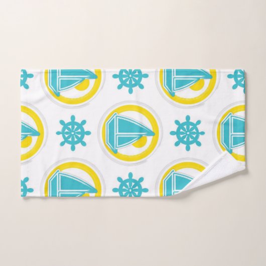 Nautisch patroon bad handdoek (Handdoek)