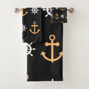 Nautisch patroon bad handdoek