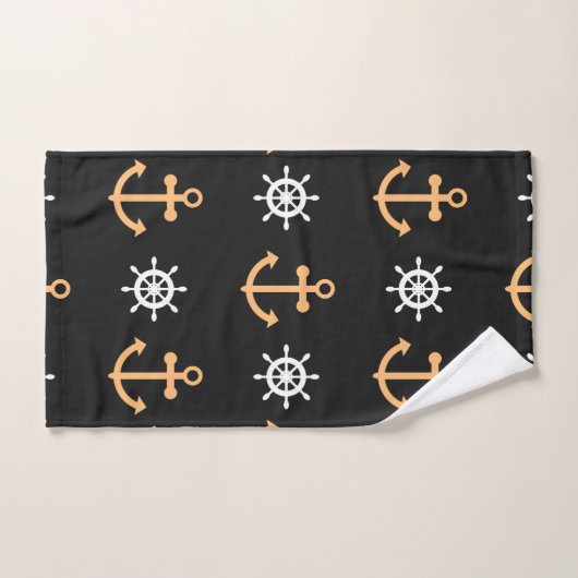 Nautisch patroon bad handdoek (Handdoek)