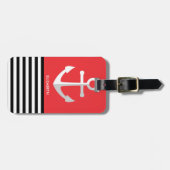 Nautisch patroon bagagelabel (Voorkant horizontaal)