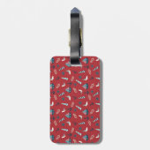 Nautisch patroon bagagelabel (Achterkant verticaal)