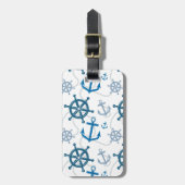 Nautisch patroon bagagelabel (Voorkant verticaal)