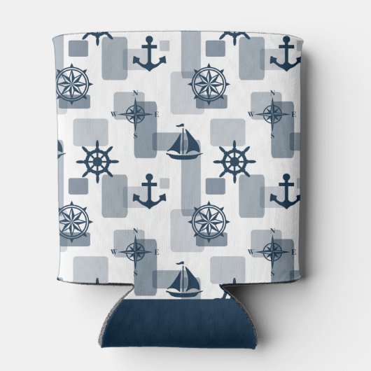 Nautisch patroon blikjeskoeler (Achterkant)