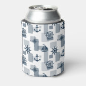 Nautisch patroon blikjeskoeler (Blikje Achterkant)