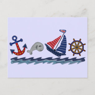 Nautisch patroon briefkaart