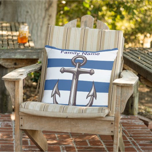 Nautisch patroon buitenkussen (Stoel)
