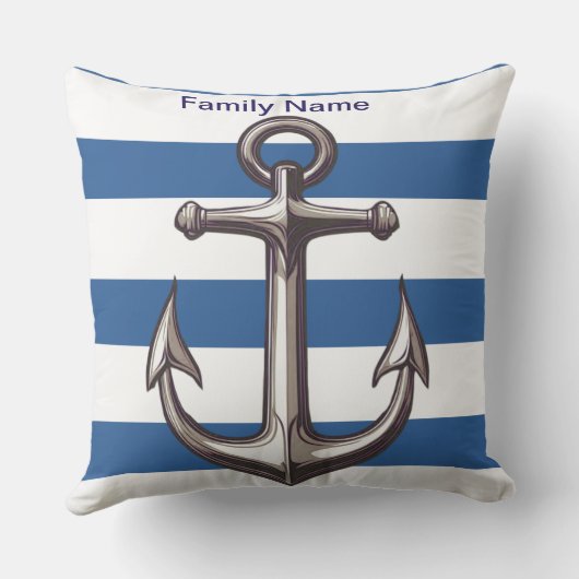 Nautisch patroon buitenkussen (Achterkant)