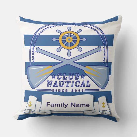 Nautisch patroon buitenkussen (Voorkant)