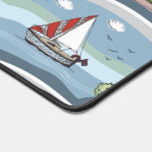 Nautisch patroon bureaumat (Hoek)