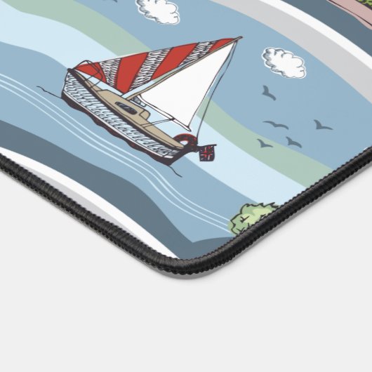 Nautisch patroon bureaumat (Hoek)