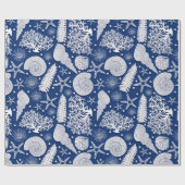 Nautisch patroon cadeaupapier (Vlak)