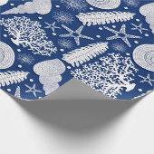 Nautisch patroon cadeaupapier (Hoek)