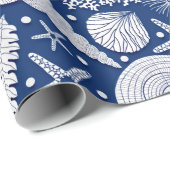 Nautisch patroon cadeaupapier (Rol Hoek)